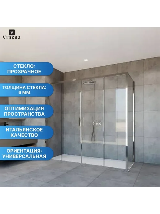 VINCEA Душевой уголок Garda VSR-1G29018CL, 1800x900, 1800x900, фото 2