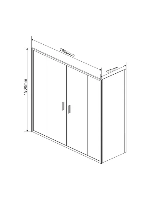 VINCEA Душевой уголок Garda VSR-1G29018CL, 1800x900, 1800x900, фото 8