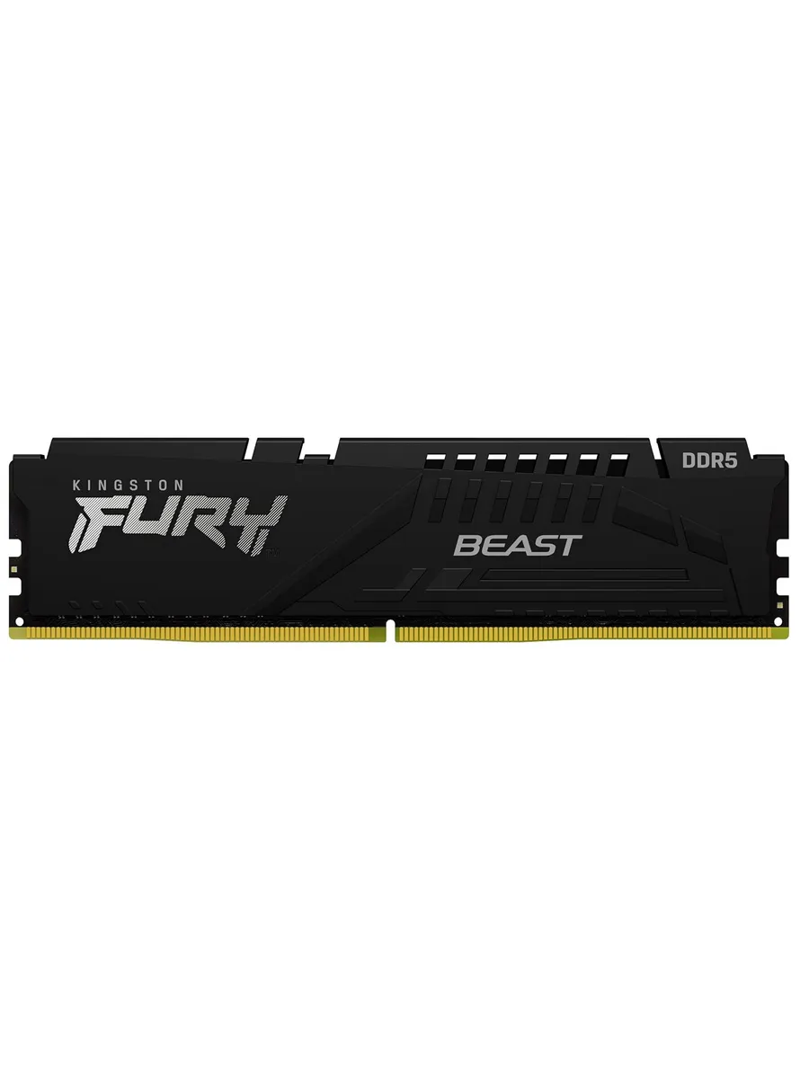Оперативная память FURY Beast Black, DDR5-5200, 16 ГБ Kingston 998683455 купить за 30 672 ₽ в интернет‑магазине Wildberries