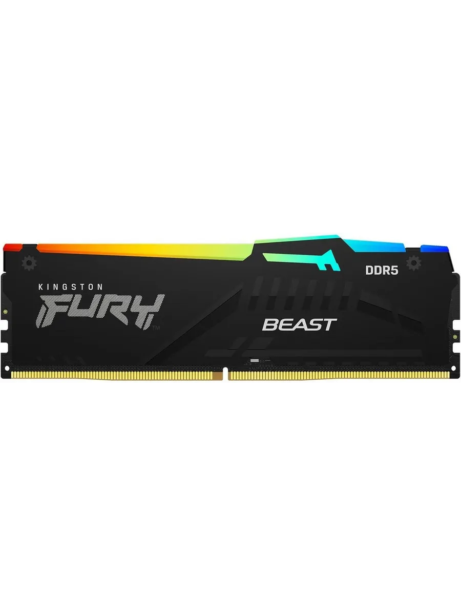Kingston Оперативная память FURY Beast Black RGB, DDR5-5600 МГц, 8 ГБ