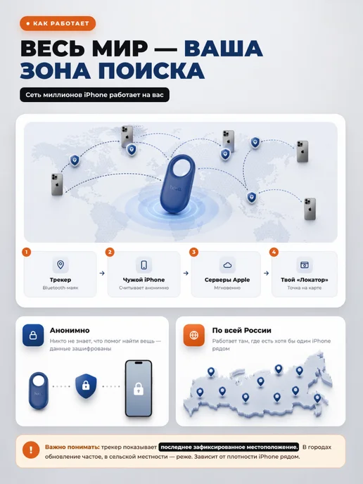 HOCO GPS трекер, bluetooth метка, bluetooth apple airtag, вариант, фото 5