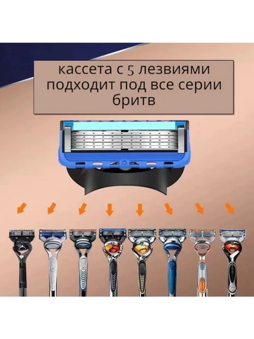 Бритва с футляром и 12 сменными лезвиями бритвенный станок 1…, синий, фото 2
