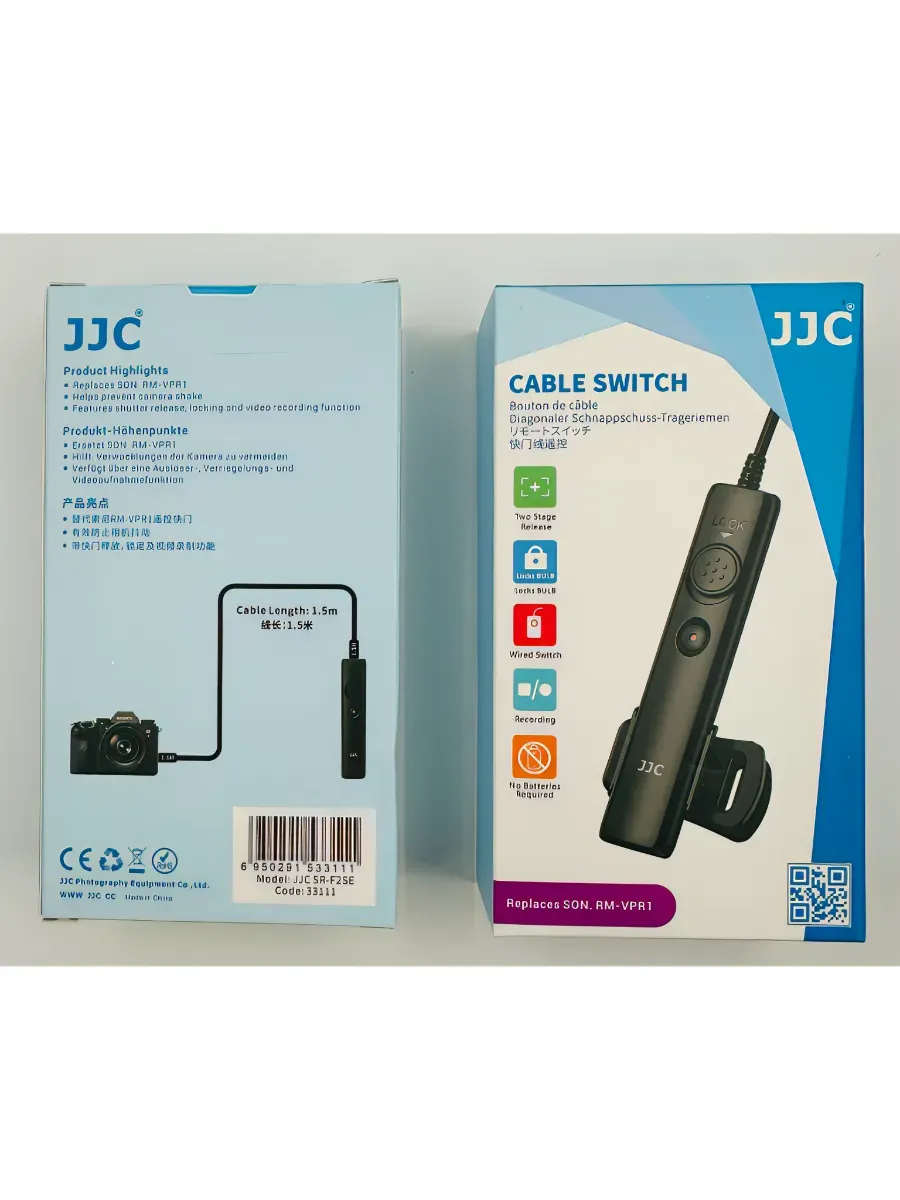Пульт JJC SR-F2SE для Sony, кабельный, 1.5м, черный