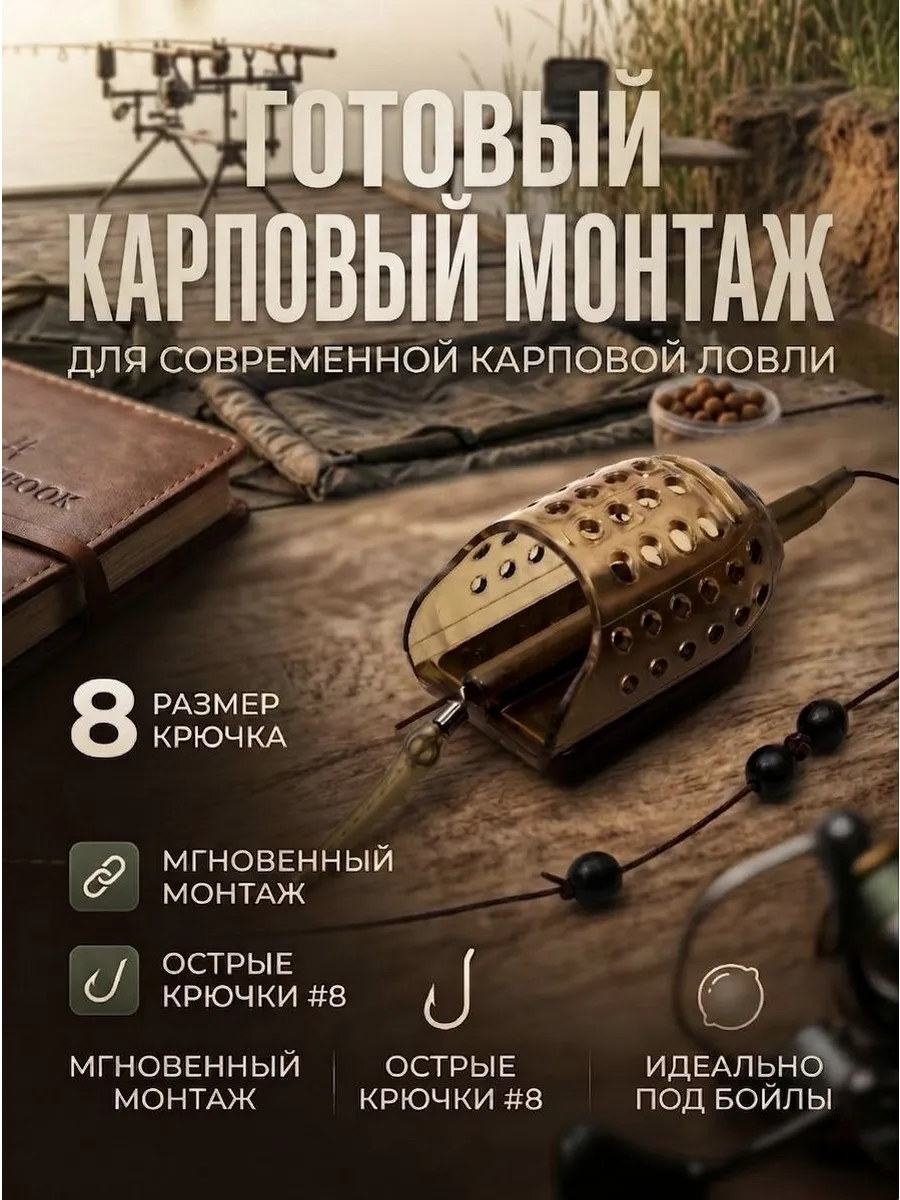 Кормушка карповая оснащенная