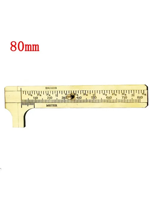 Нет бренда Штангенциркуль латунный мини 80 мм, цвет shuang-80mm, вариант