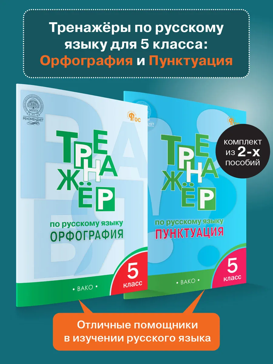 Тренажёры русский язык 5 класс Орфография и Пунктуация