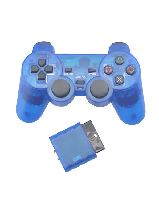 OZKVVM Беспроводной геймпад для PS2 фиолетовый, прозрачный, фиолетовый, фото 3