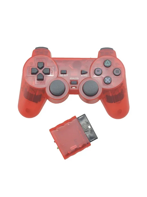 OZKVVM Беспроводной геймпад для PS2 фиолетовый, прозрачный, фиолетовый, фото 6