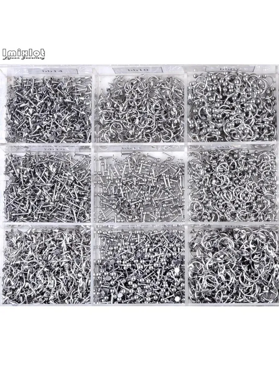 Набор пирсинга из нержавеющей стали 45PCS