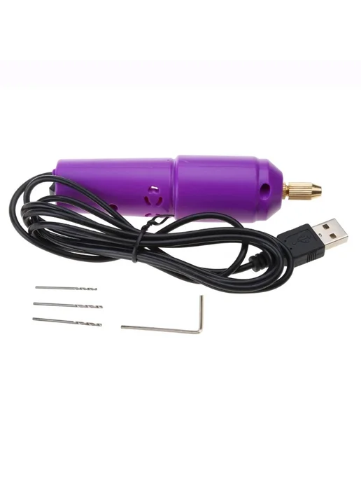 JAVRICK Мини электродрель USB 5В, фиолетовый