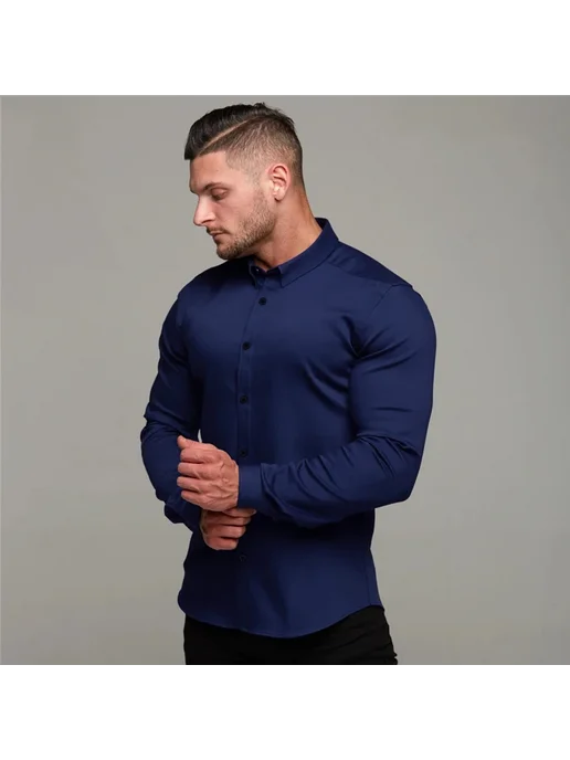 Muscleguys Мужская спортивная рубашка полиэстер, вариант, фото 4