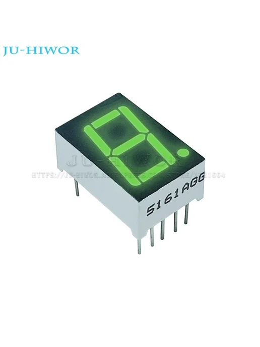 JU-HIWOR 10 шт. Зеленый светодиодный дисплей 5161AGG-BGG 0.5, 10 шт