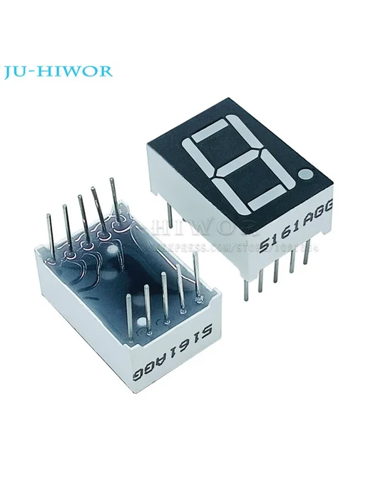 JU-HIWOR 10 шт. Зеленый светодиодный дисплей 5161AGG-BGG 0.5, 10 шт, фото 2