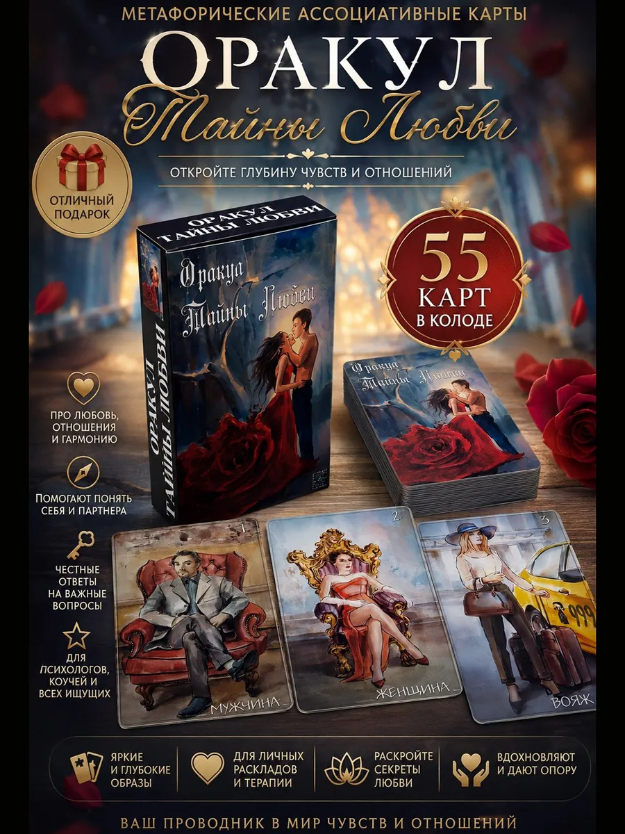 Оракул Тайны Любви - Secrets of Love Oracle 55 карт