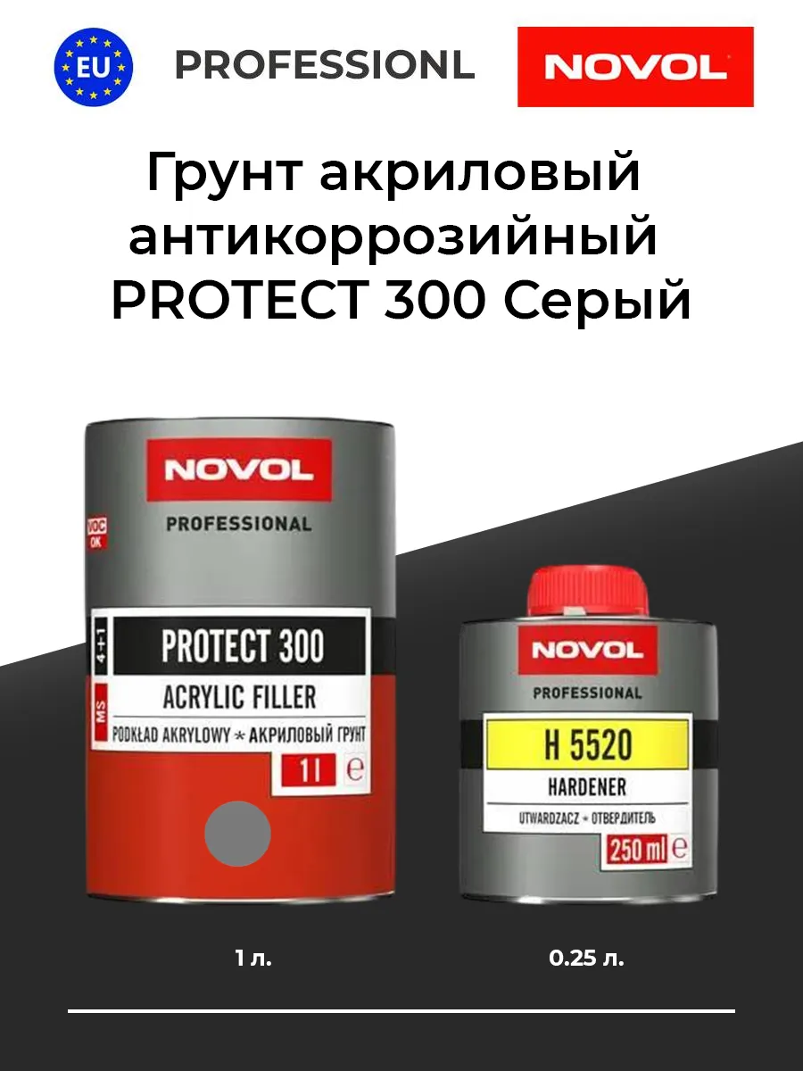 Грунт акриловый PROTECT 300 4+1 (MS) Серый
