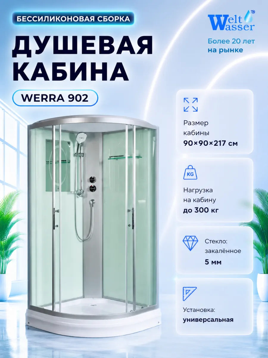 Душевая кабина WERRA 902 С крышей