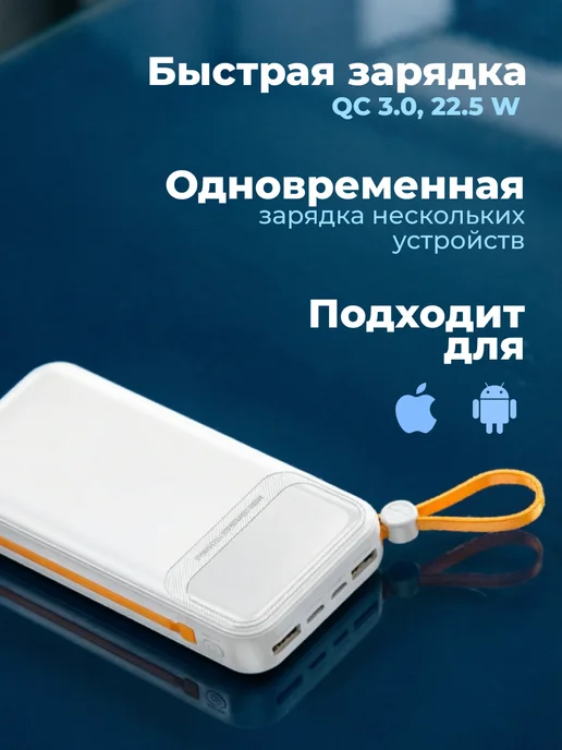 ZOMN Power bank 30000 мАч быстрая зарядка, 30000 мАч, фото 6